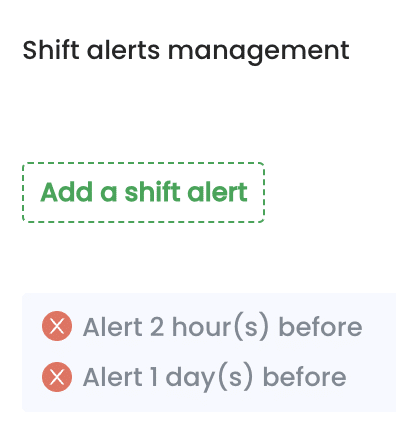 shifts alerts
